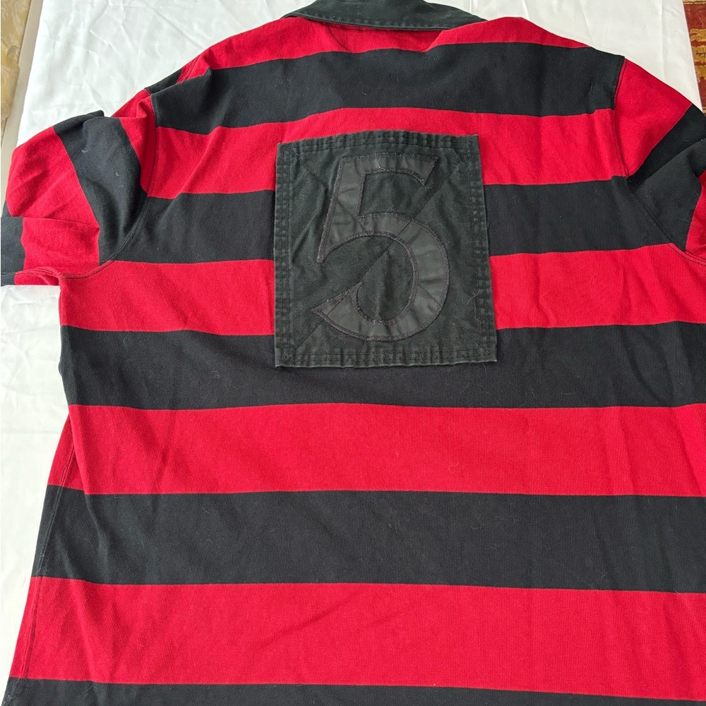 Polo by Ralph Lauren Red and Black Rugby Shirt - Picture 8 of 8